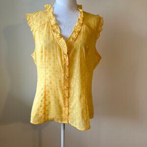 Sunshine Style: RW&CO Size XL  Yellow Sleeveless Top ☀️